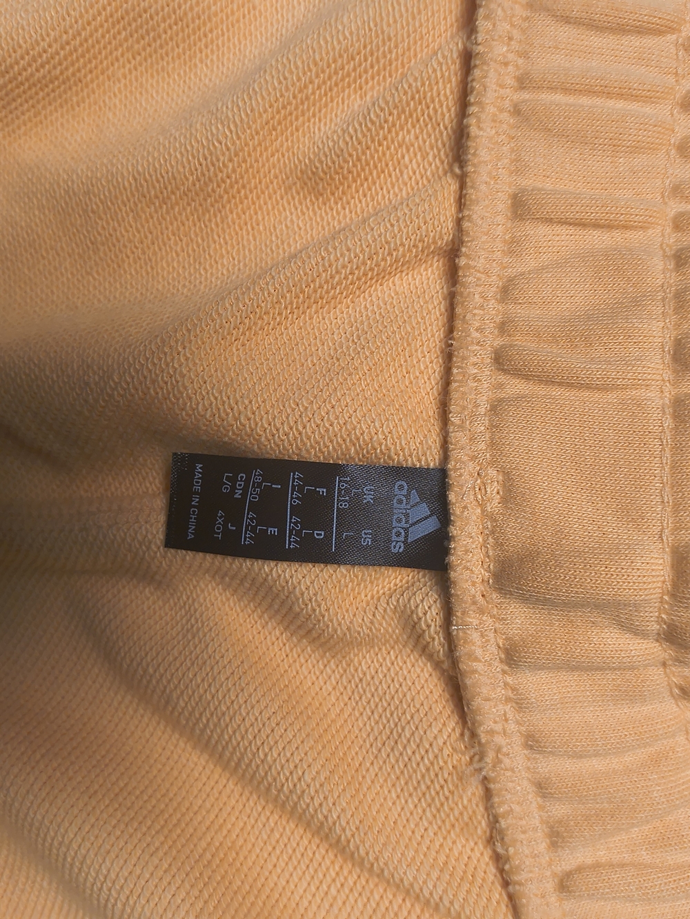 NWT Adidas French Terry Athletic Shorts Women Large Pulse Amber Orange MSRP $40 - Picture 5 of 8